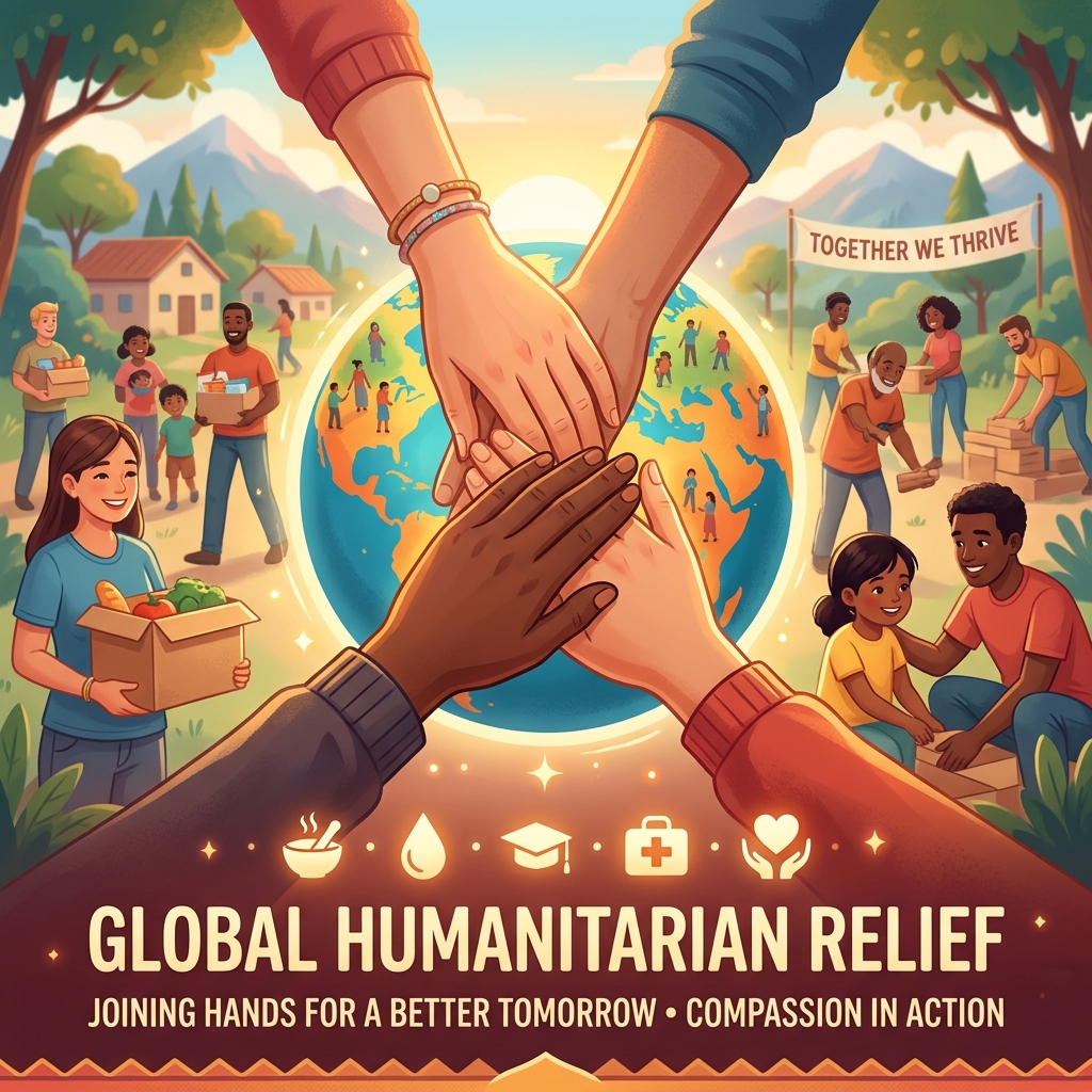 NGO humanitarian cause banner